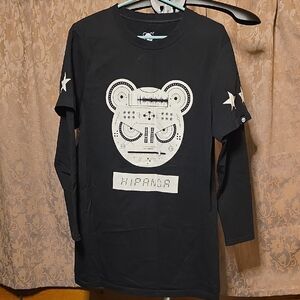 Kids' Black Long-Sleeve Graphic Tee